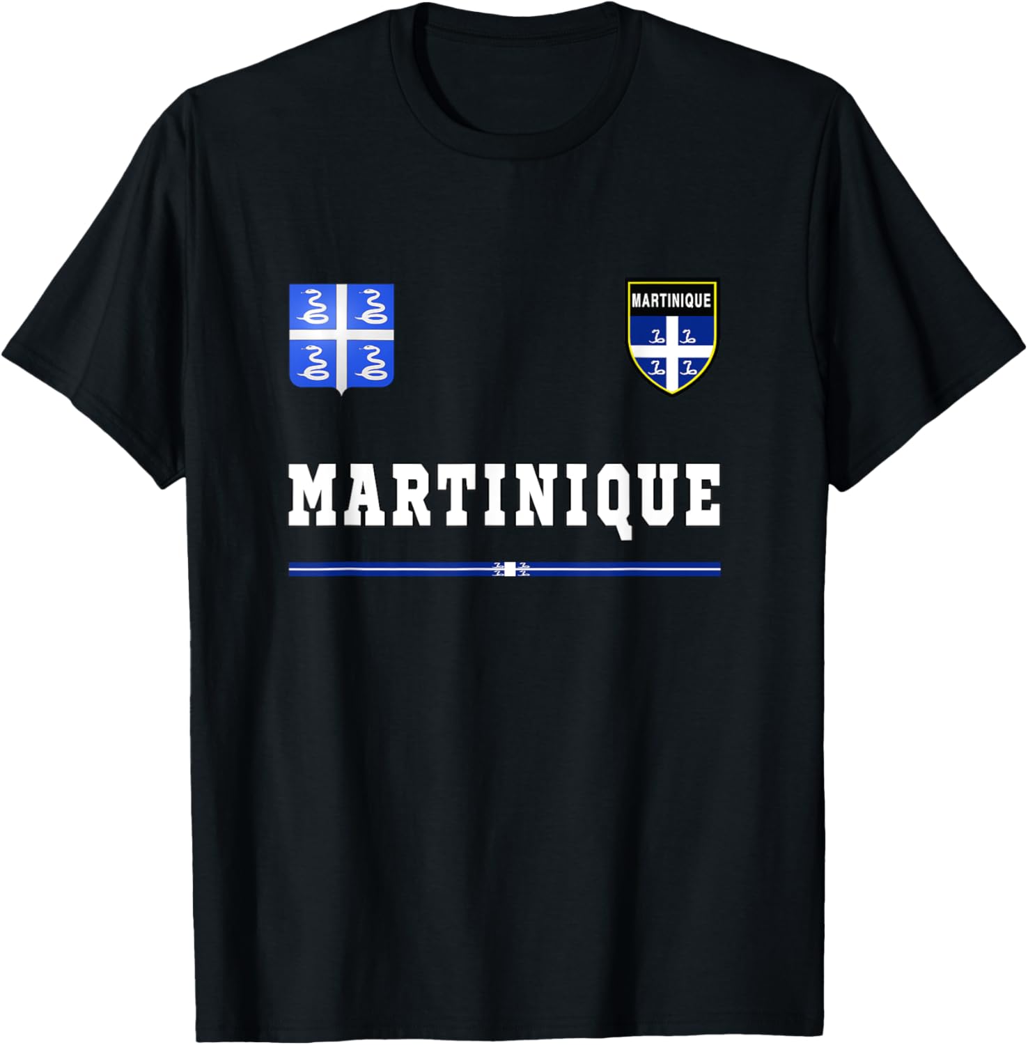 Maillot de football Martinique avec drapeau T-Shirt